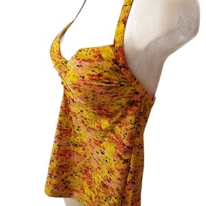 Land's End Women Push Up Halter Swim Tankini Sz 6